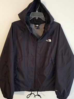 The North Face Womens Black Hooded Rain Jacket Size XXL